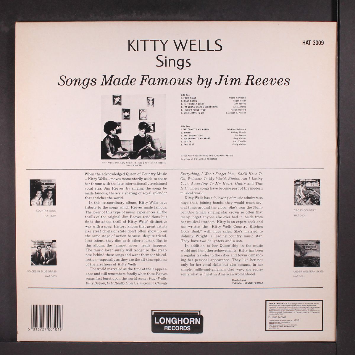 songs made famous by jim reeves by KITTY WELLS