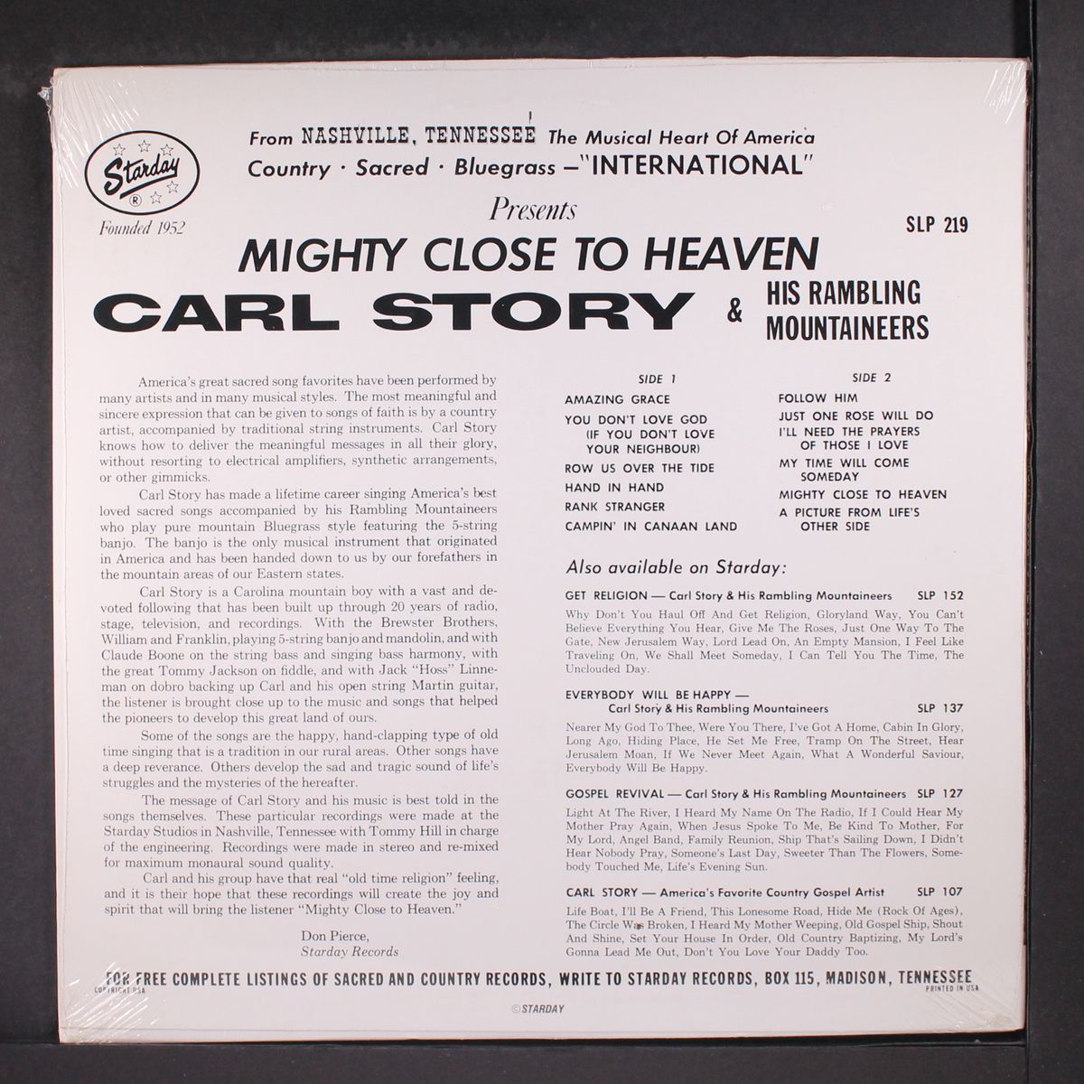 mighty close to heaven by CARL STORY
