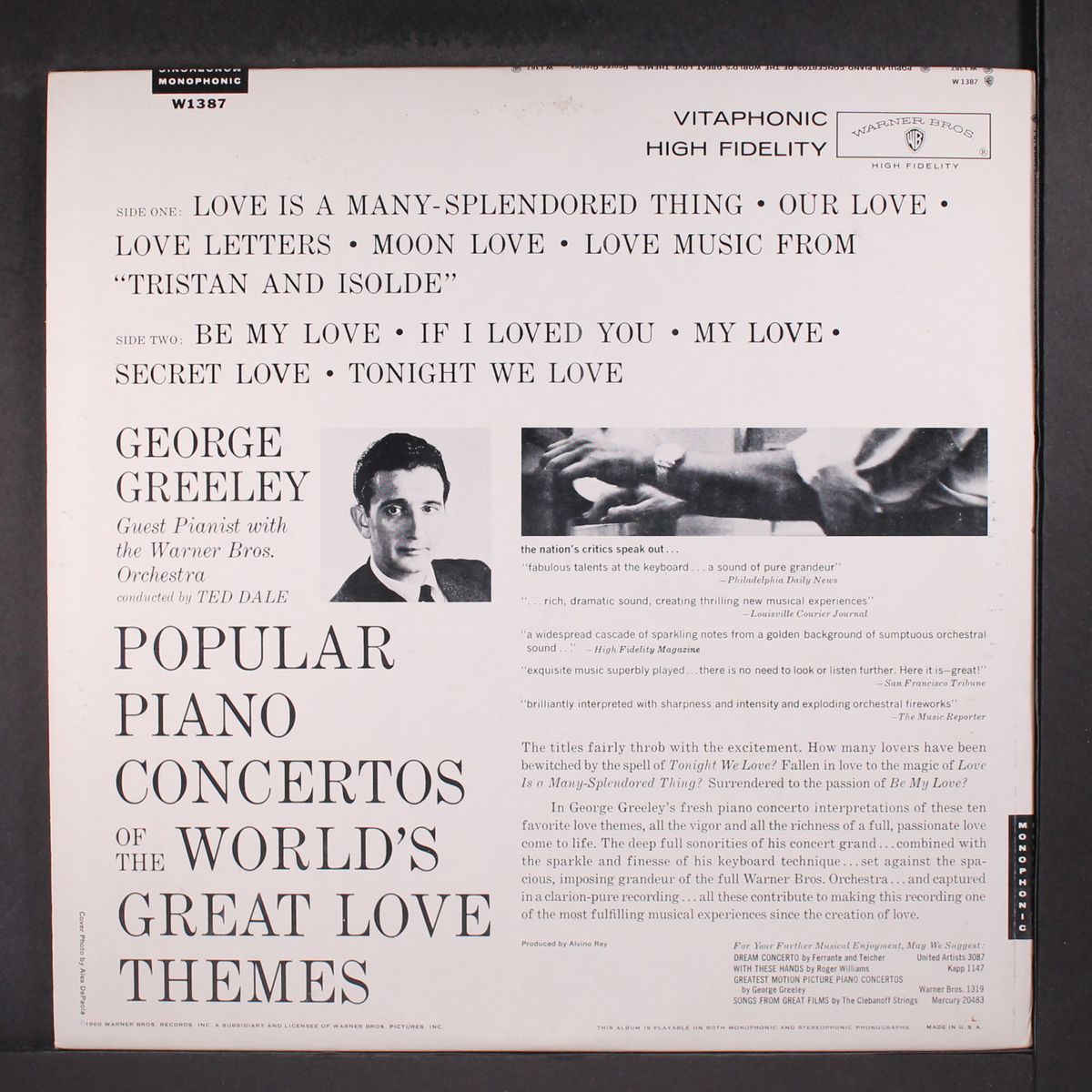 popular piano concertos of the world's great love themes by GEORGE GREELEY