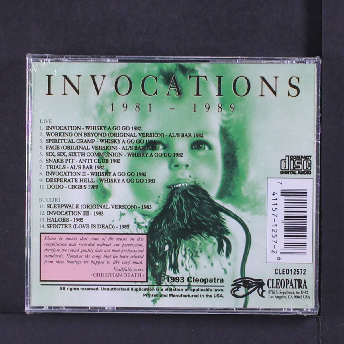 invocations by CHRISTIAN DEATH FEATURING ROZZ WILLIAMS