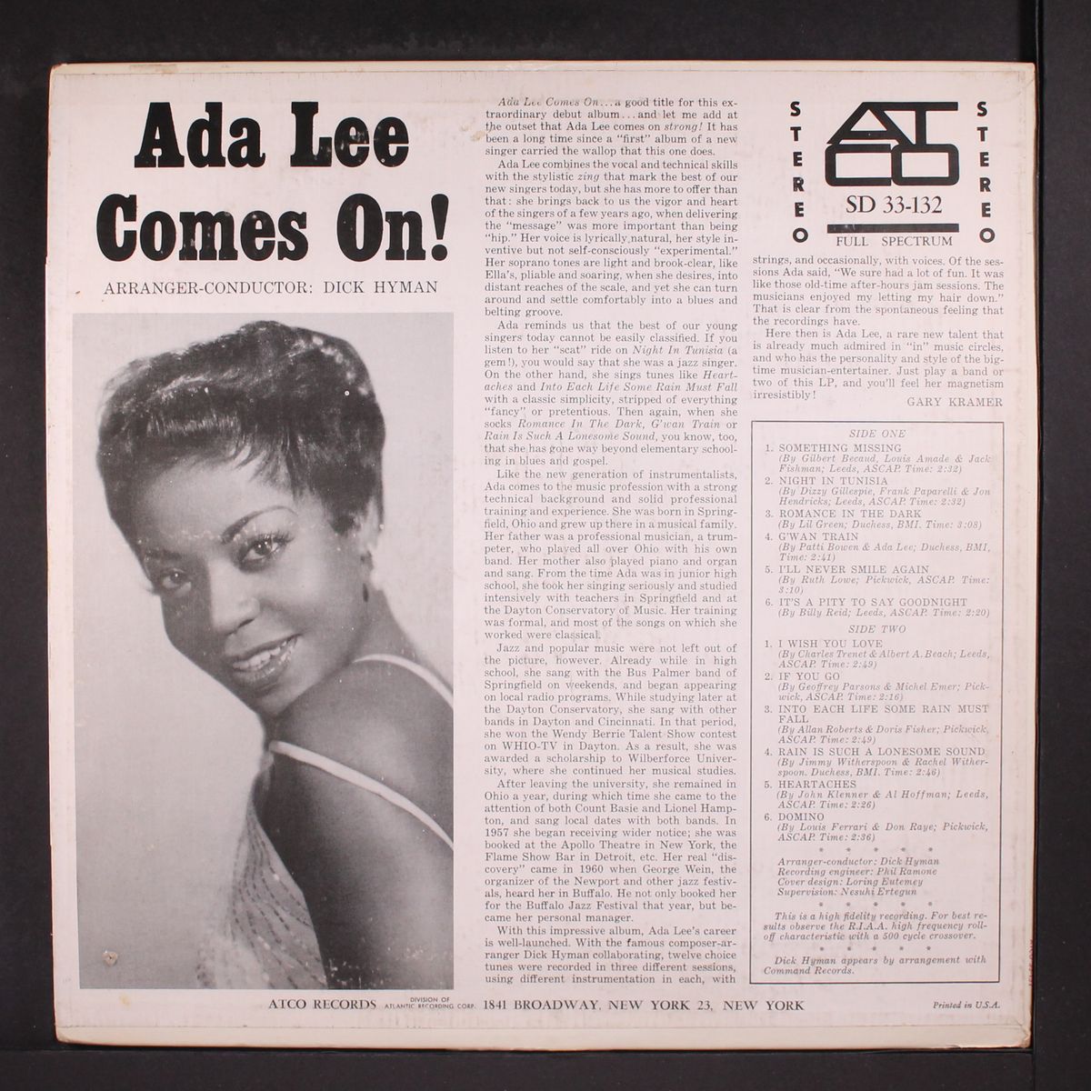 comes on by ADA LEE