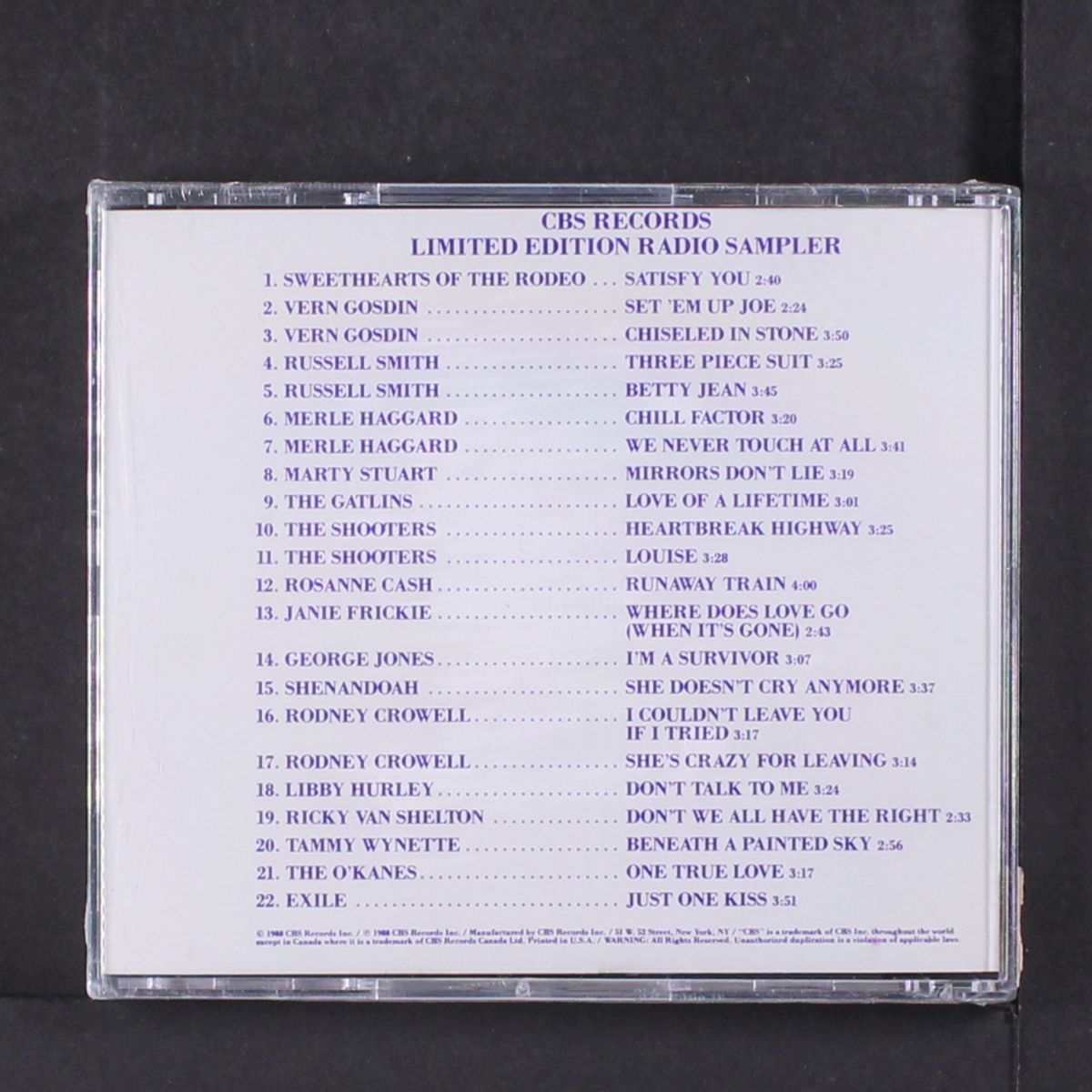 cbs records / limited edition radio sampler by VARIOUS