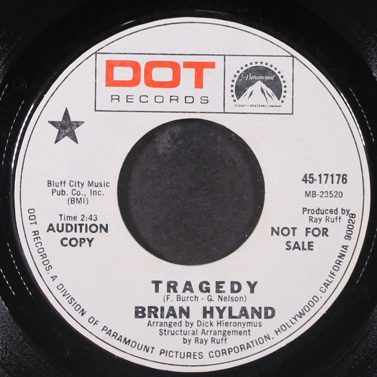 tragedy by BRIAN HYLAND