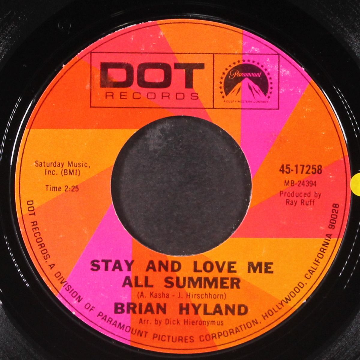 stay and love me all summer by BRIAN HYLAND