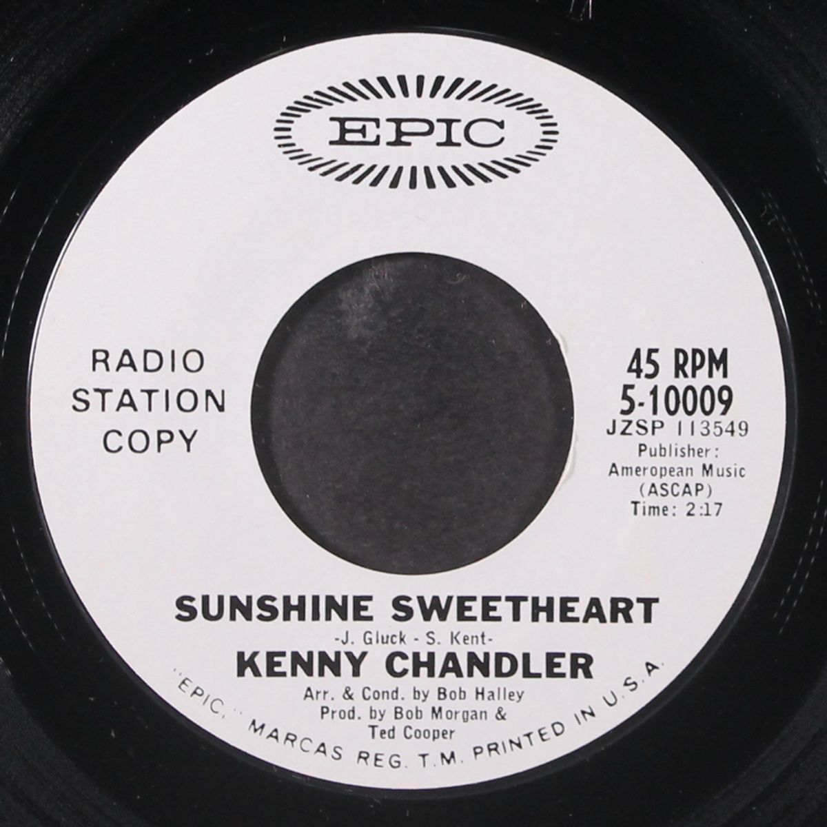 sunshine sweetheart / i'll be coming back by KENNY CHANDLER