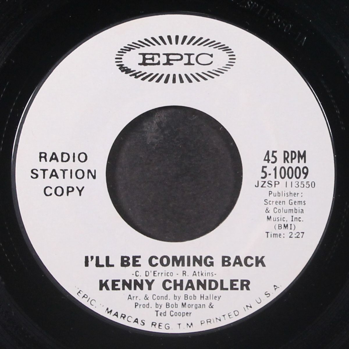 sunshine sweetheart / i'll be coming back by KENNY CHANDLER