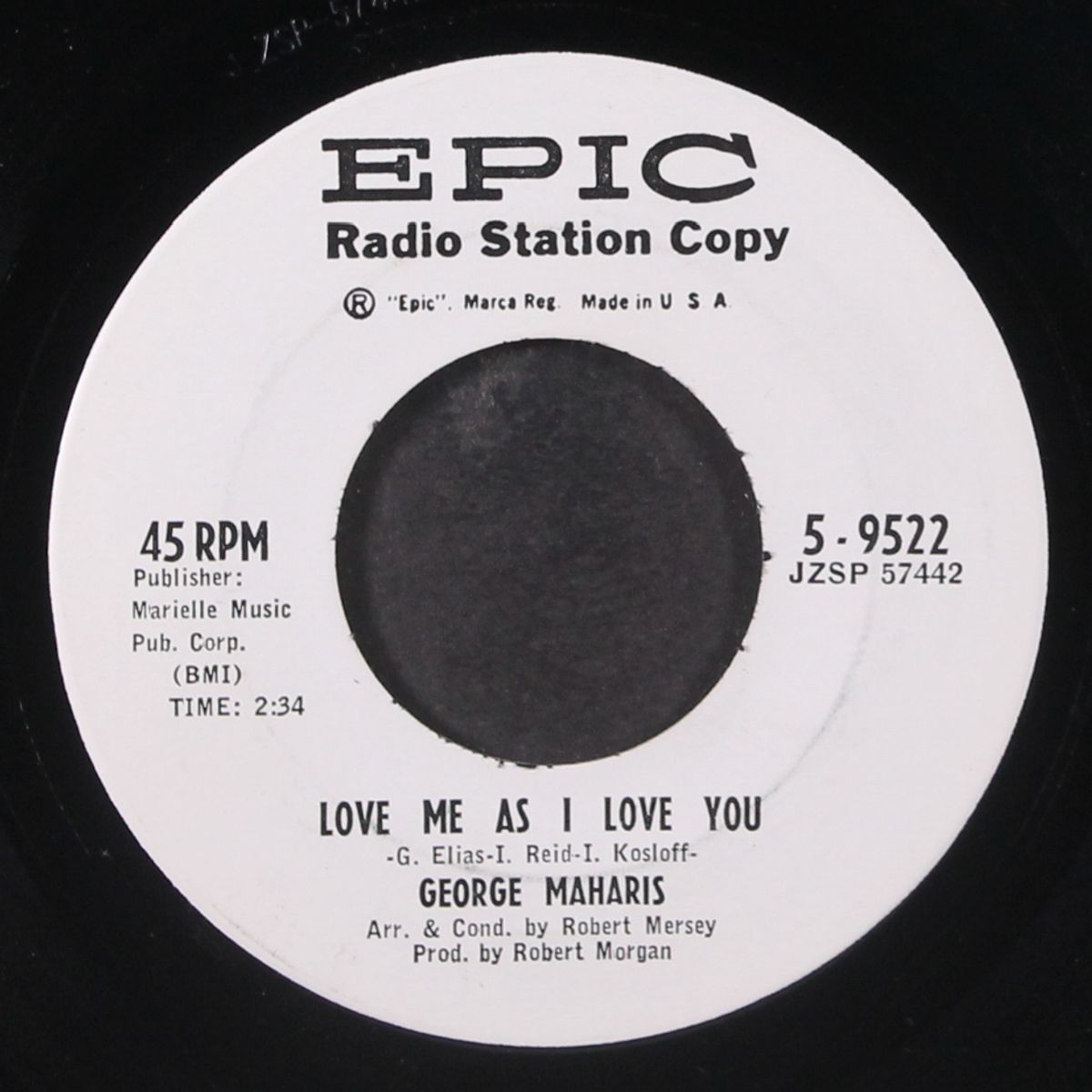 love me as i love you by GEORGE MAHARIS