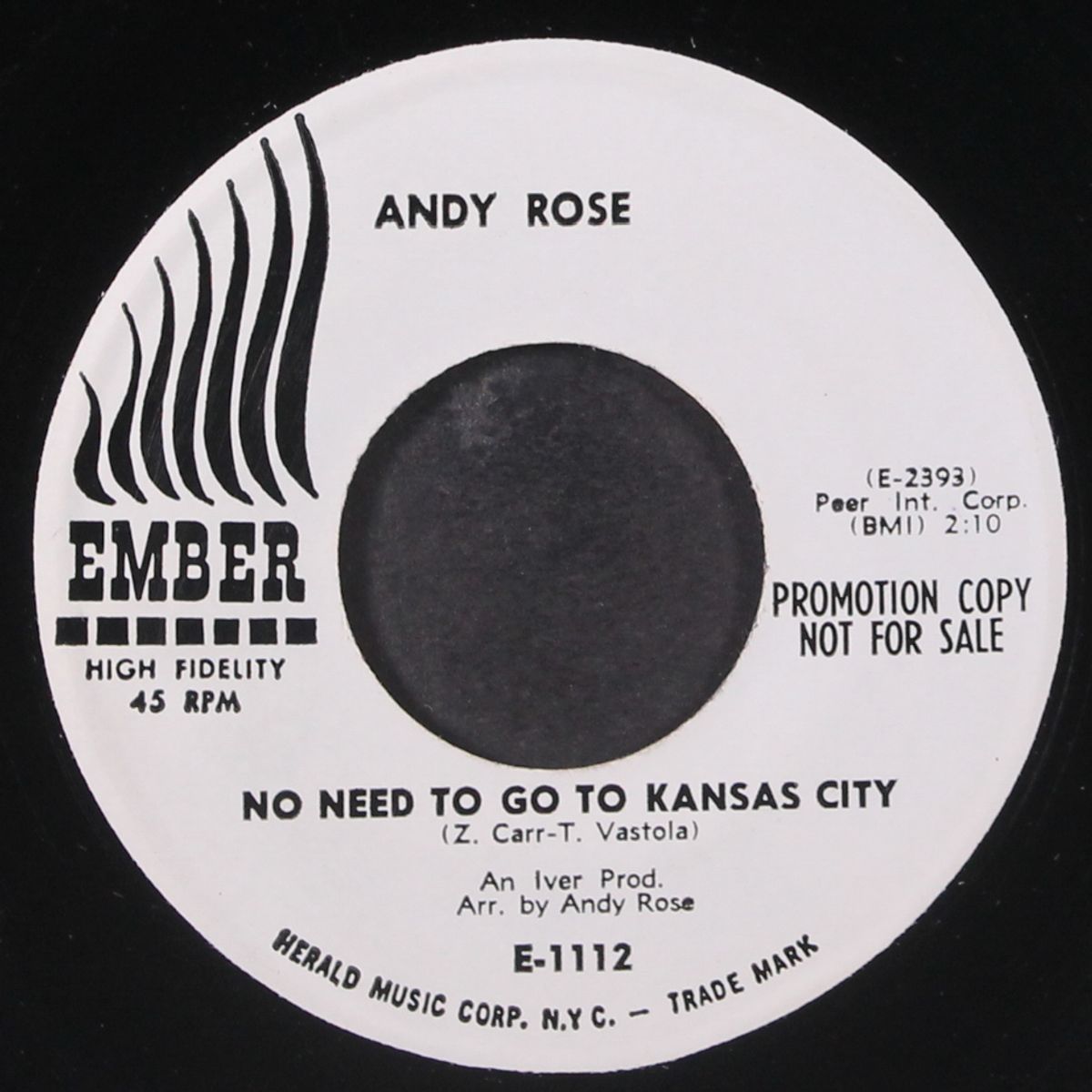 everybody but you / no need to go to kansas city by ANDY ROSE