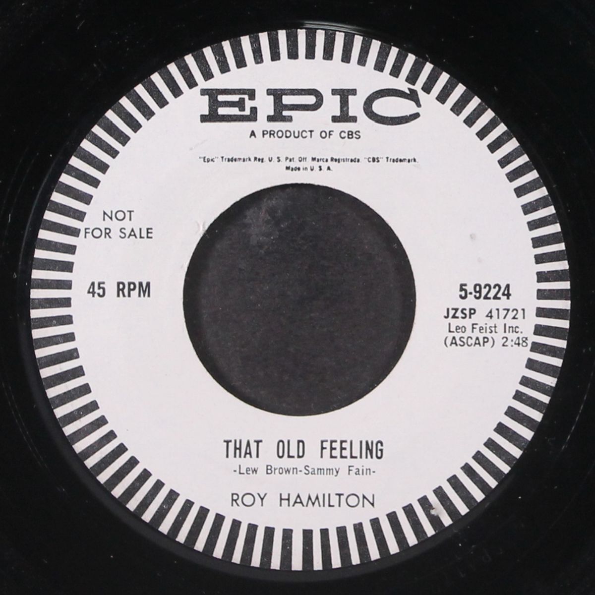 the aisle / that old feeling by ROY HAMILTON