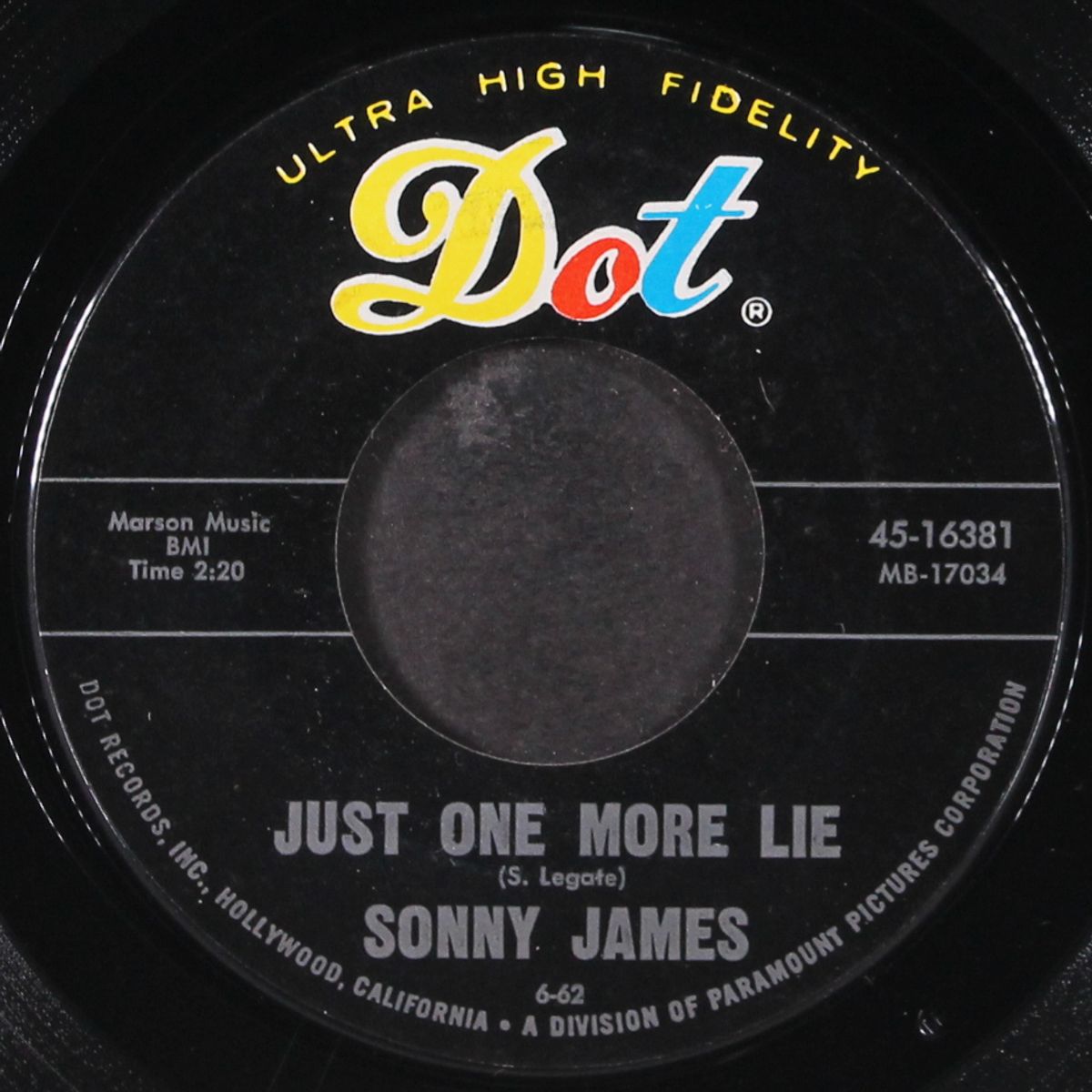 a mile and a quarter / just one more lie by SONNY JAMES