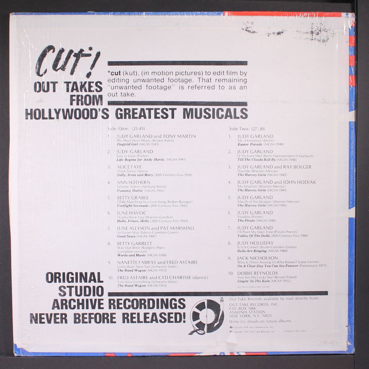 cut! out takes from hollywood's greatest musicals, vol. 1 by VARIOUS