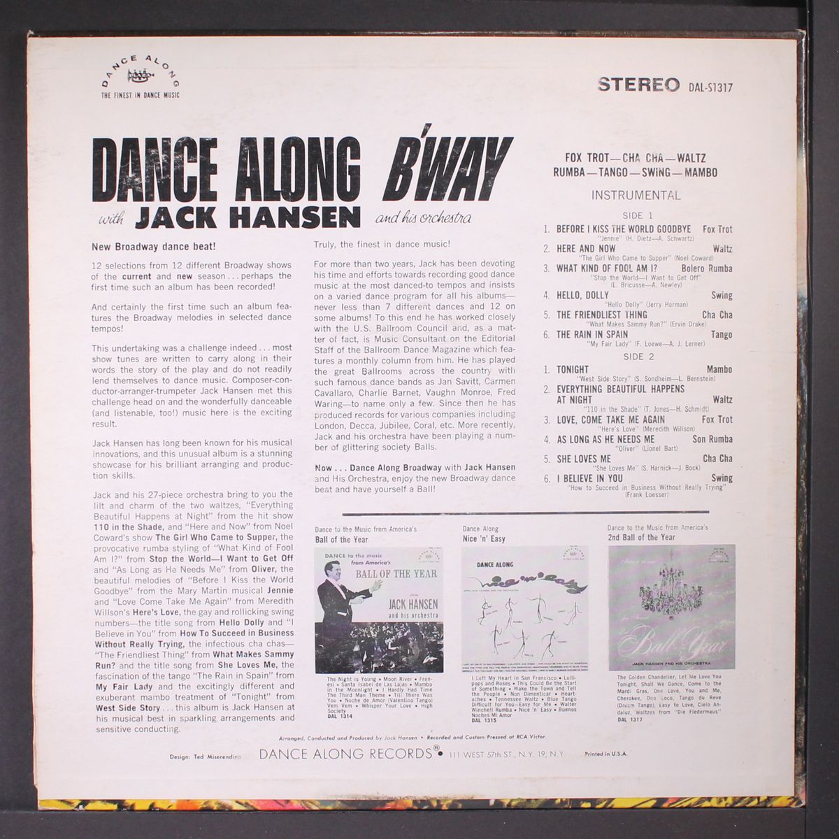 dance along b'way by JACK HANSEN