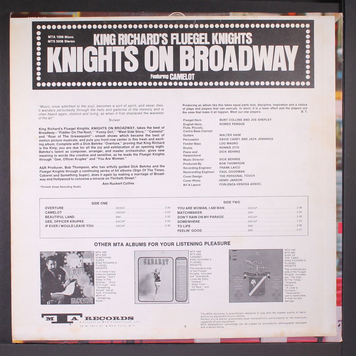 knights on broadway by KING RICHARD'S FLUEGEL KNIGHTS