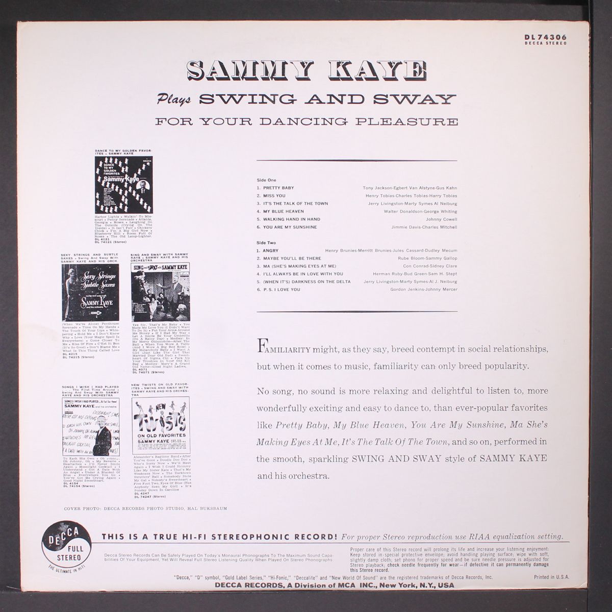 swing and sway by SAMMY KAYE