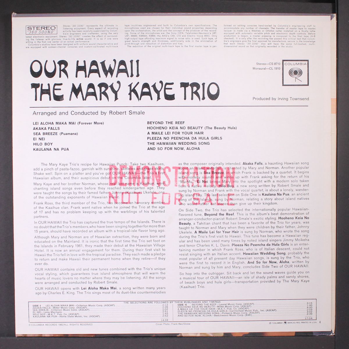 our hawaii by MARY KAYE TRIO