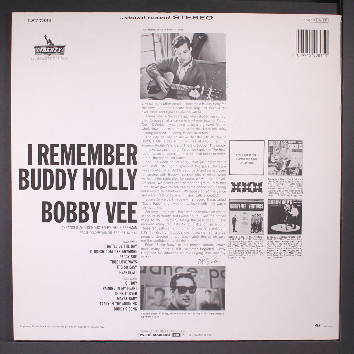 i remember buddy holly by BOBBY VEE