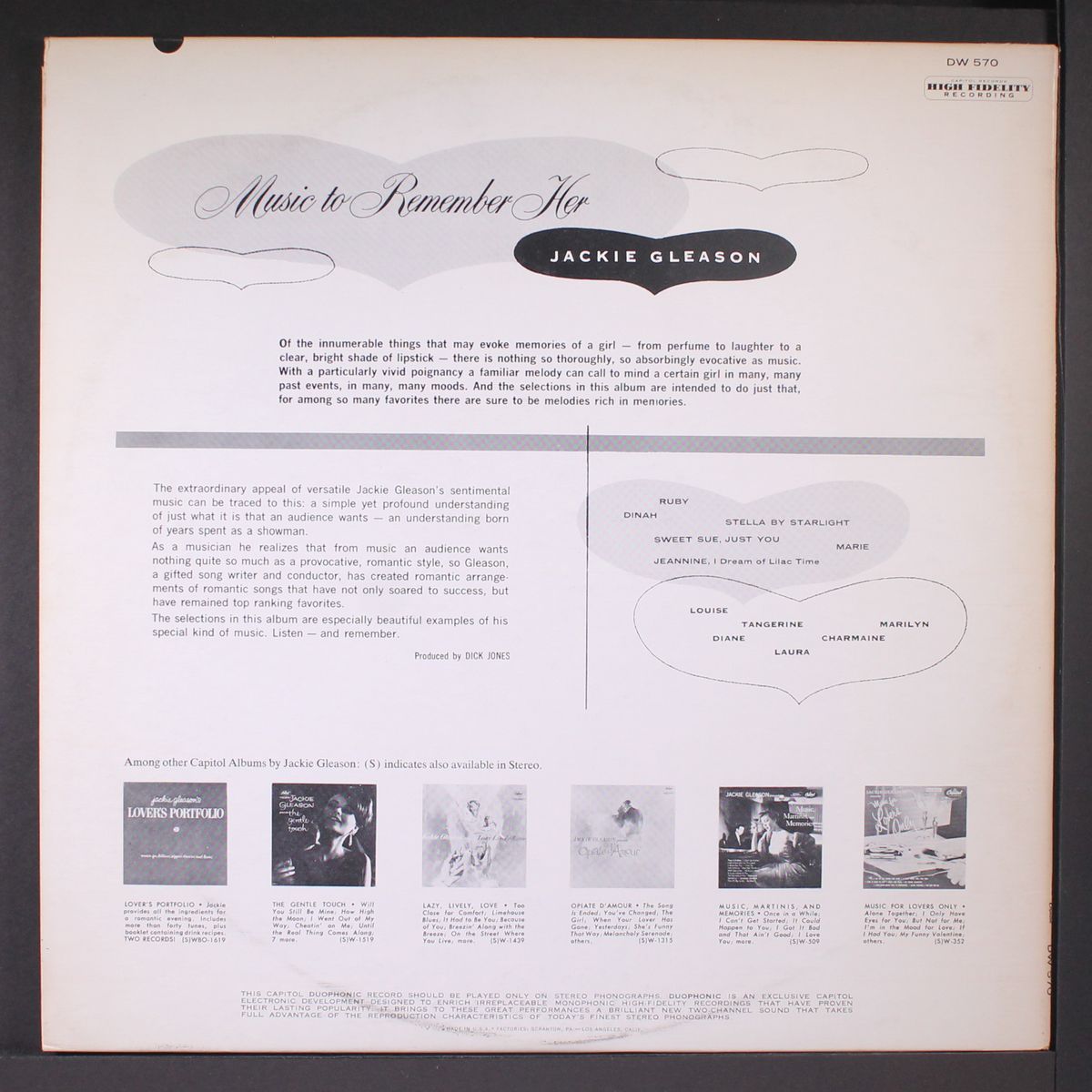 music to remember her by JACKIE GLEASON