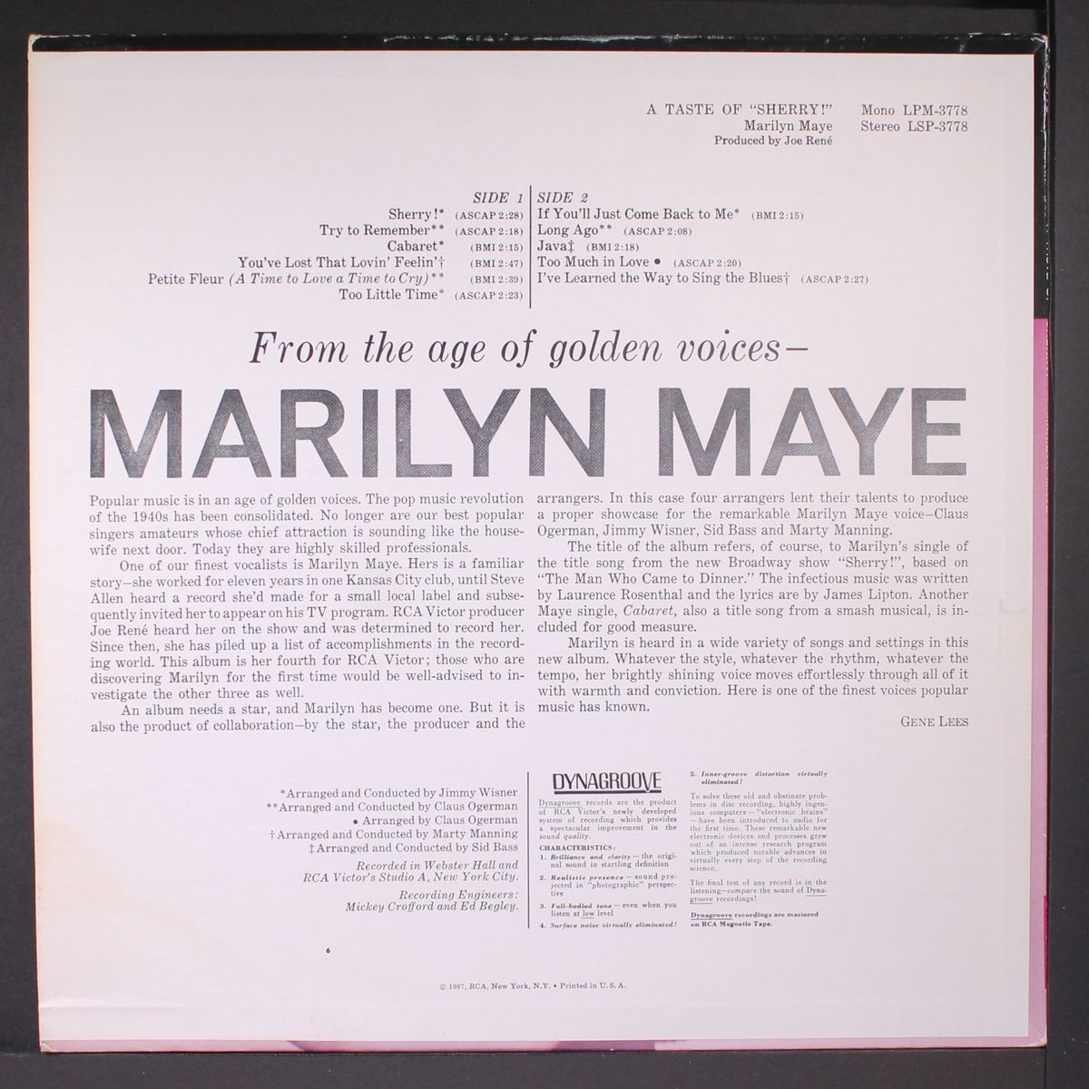 a taste of sherry! by MARILYN MAYE