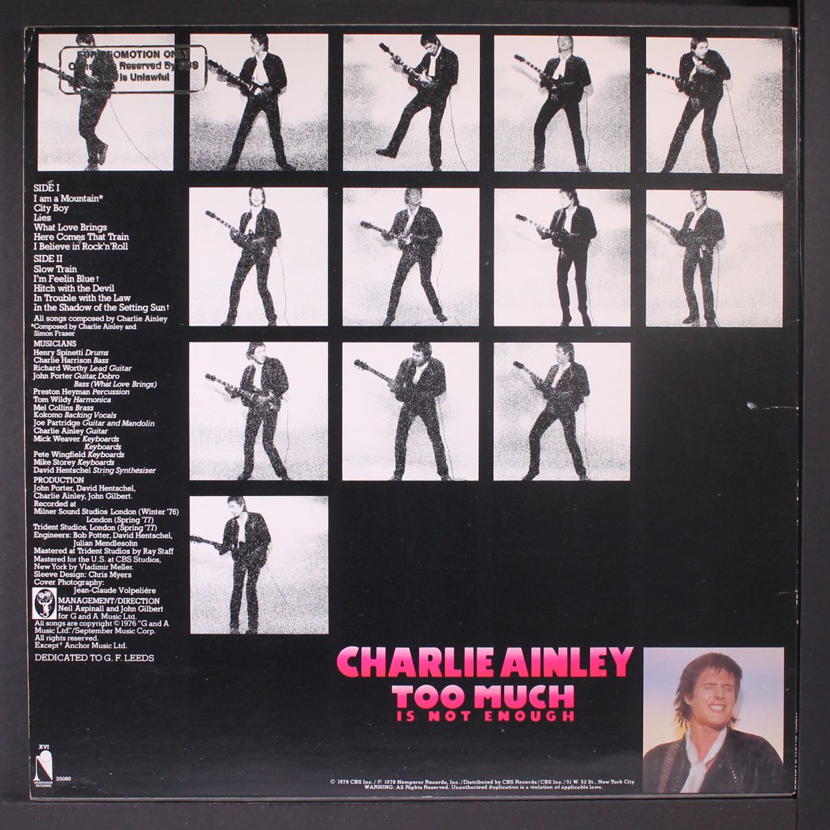 too much is not enough by CHARLIE AINLEY