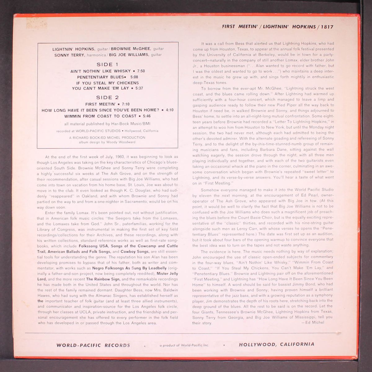 first meetin' by LIGHTNIN' HOPKINS