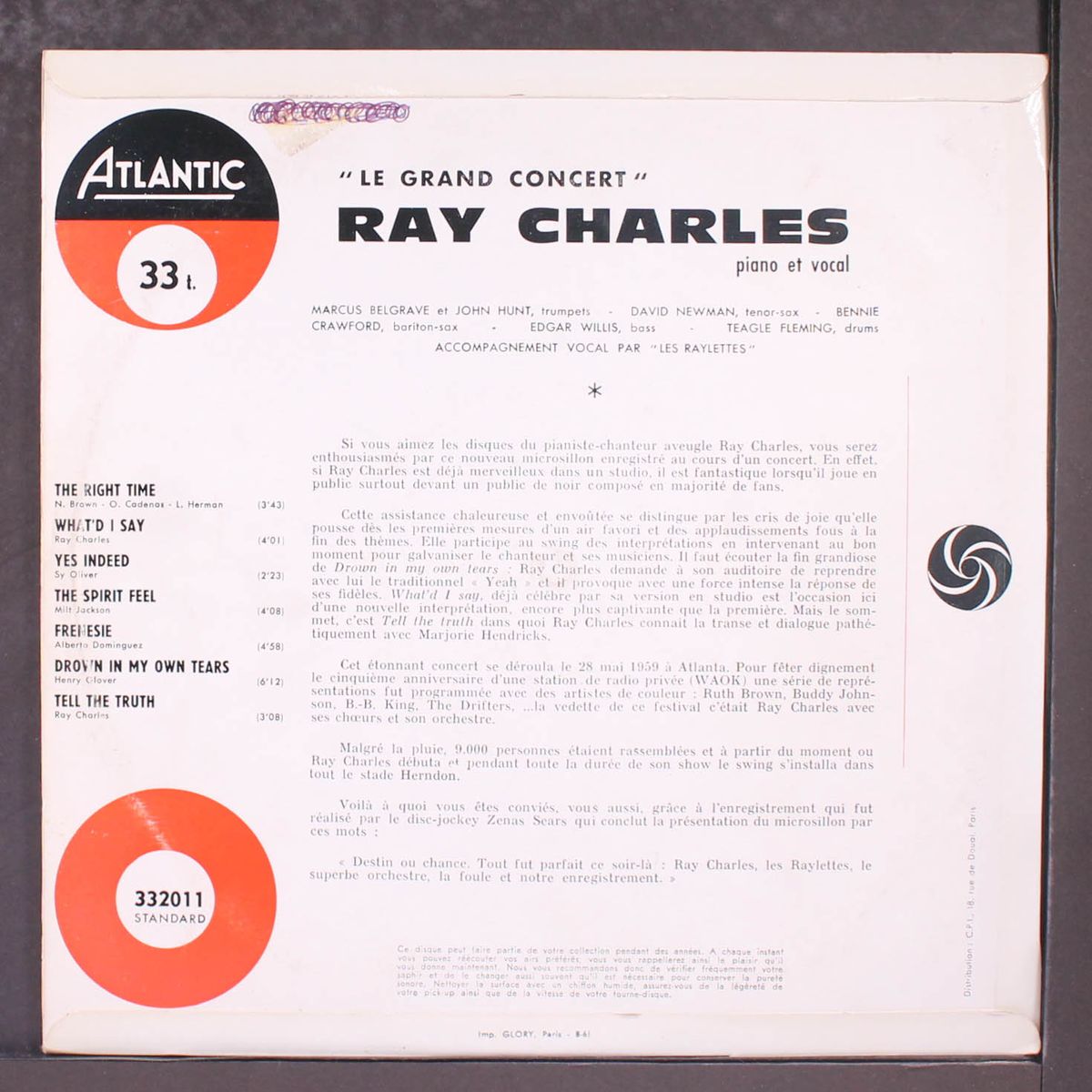 le grand concert de ray charles by RAY CHARLES