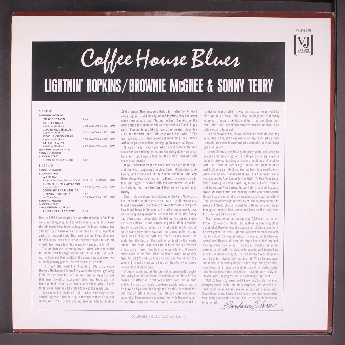 coffee house blues by LIGHTNIN' HOPKINS / SONNY TERRY & BROWNIE MCGHEE