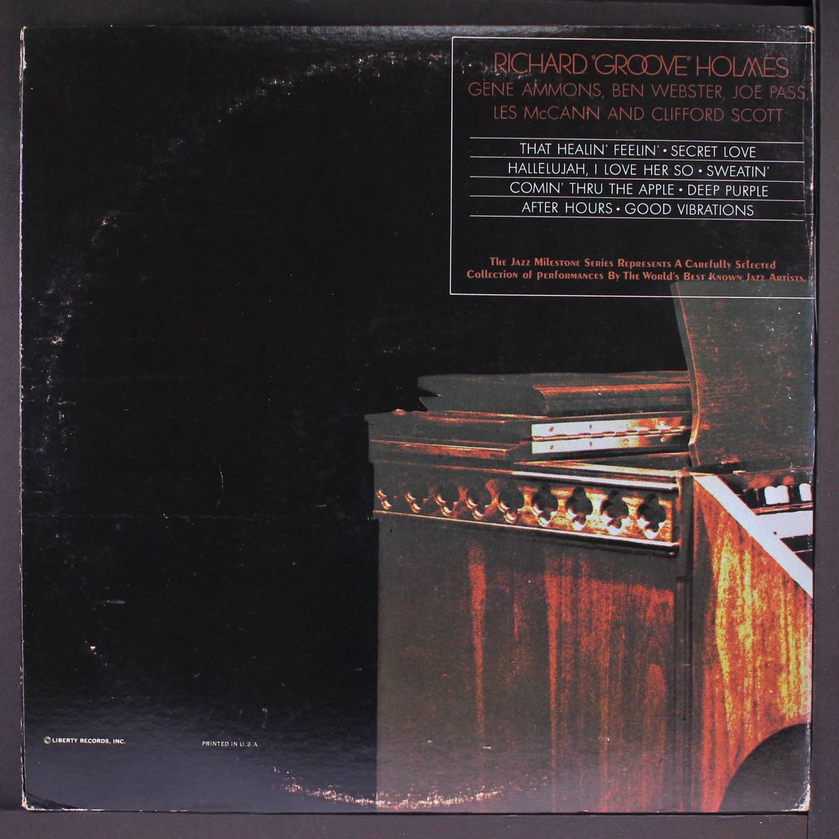 jazz milestone series by RICHARD 'GROOVE' HOLMES
