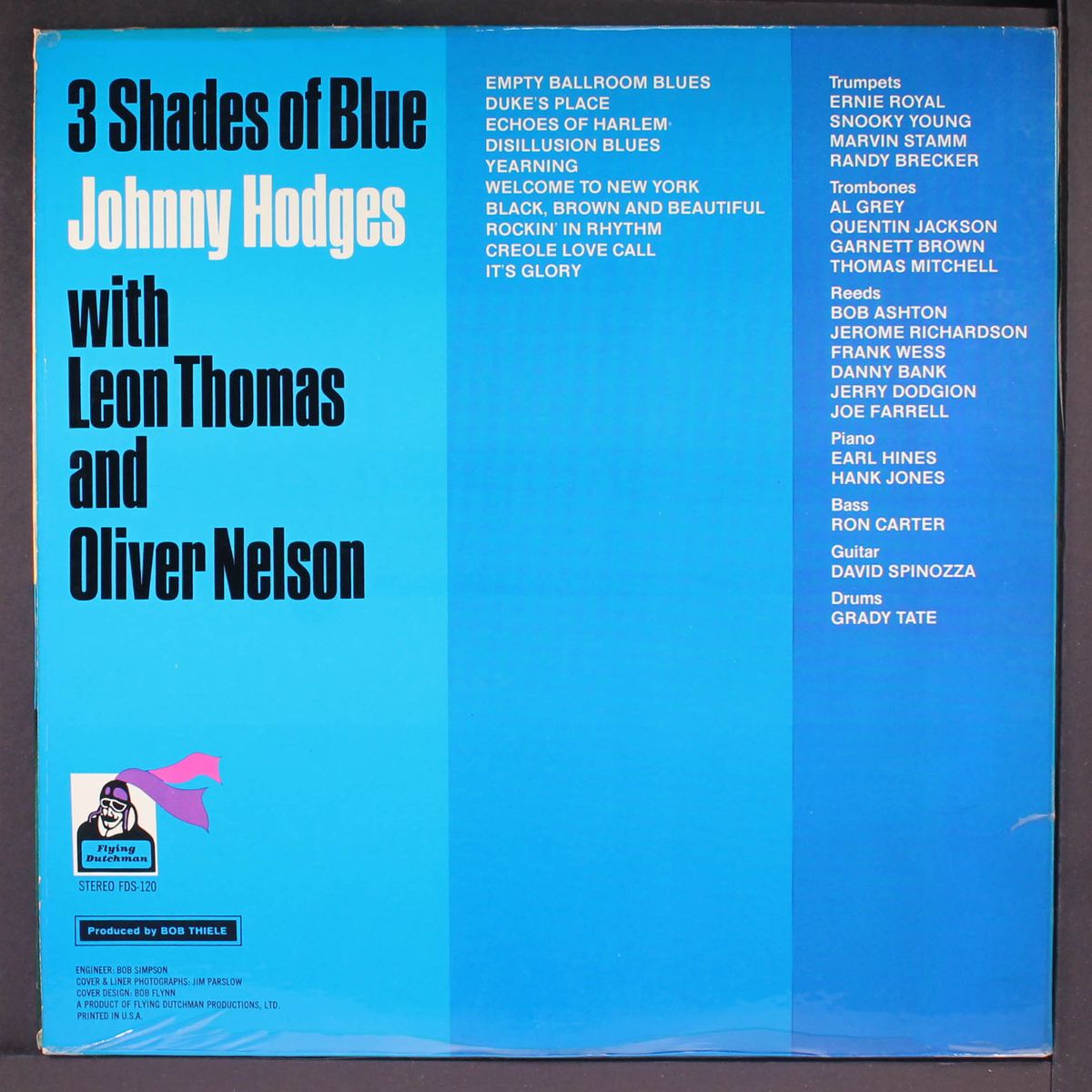 3 shades of blue by JOHNNY HODGES, LEON THOMAS, OLIVER NELSON