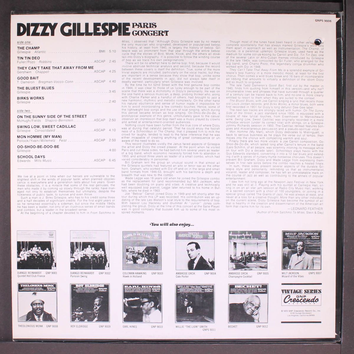 paris concert by DIZZY GILLESPIE