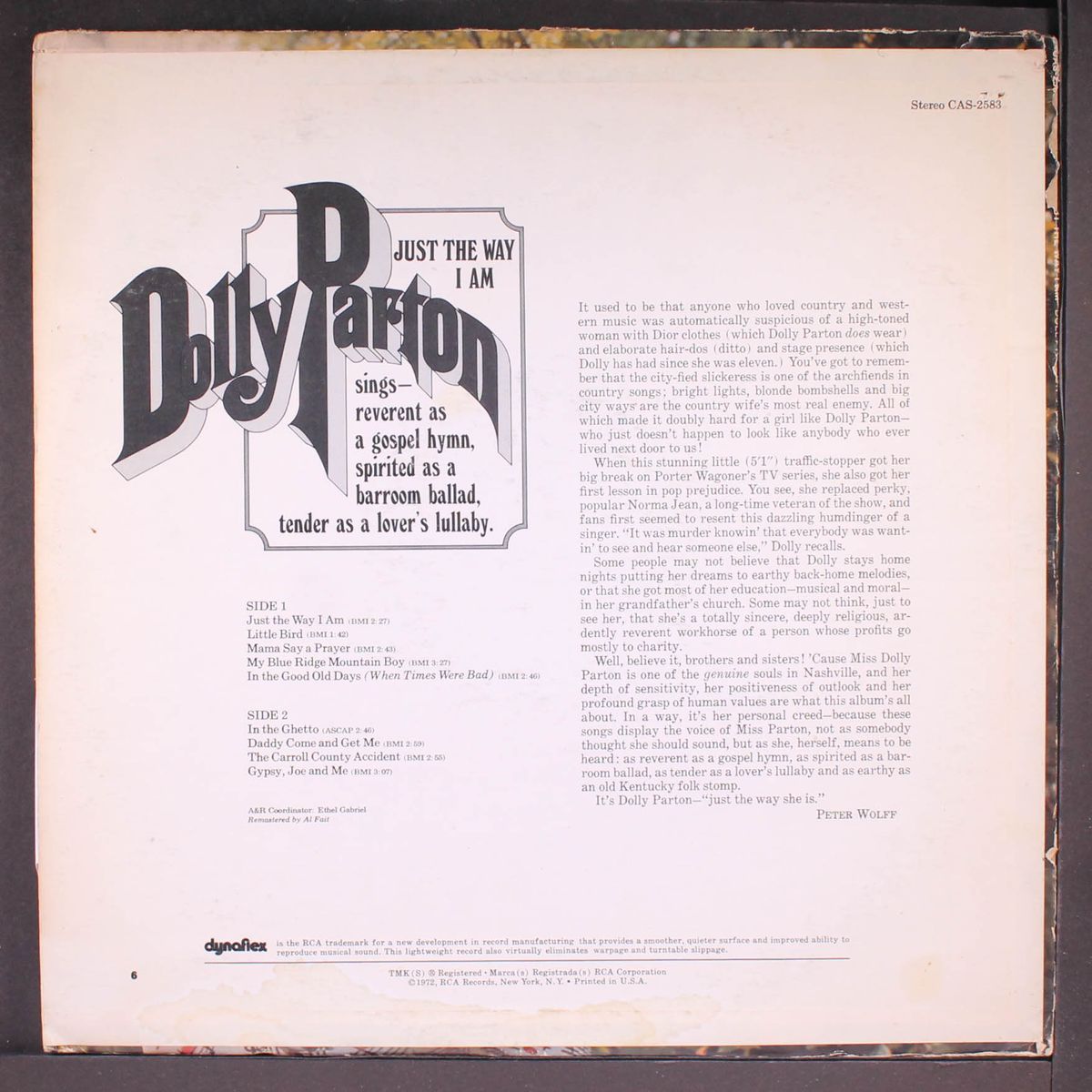 just the way i am by DOLLY PARTON