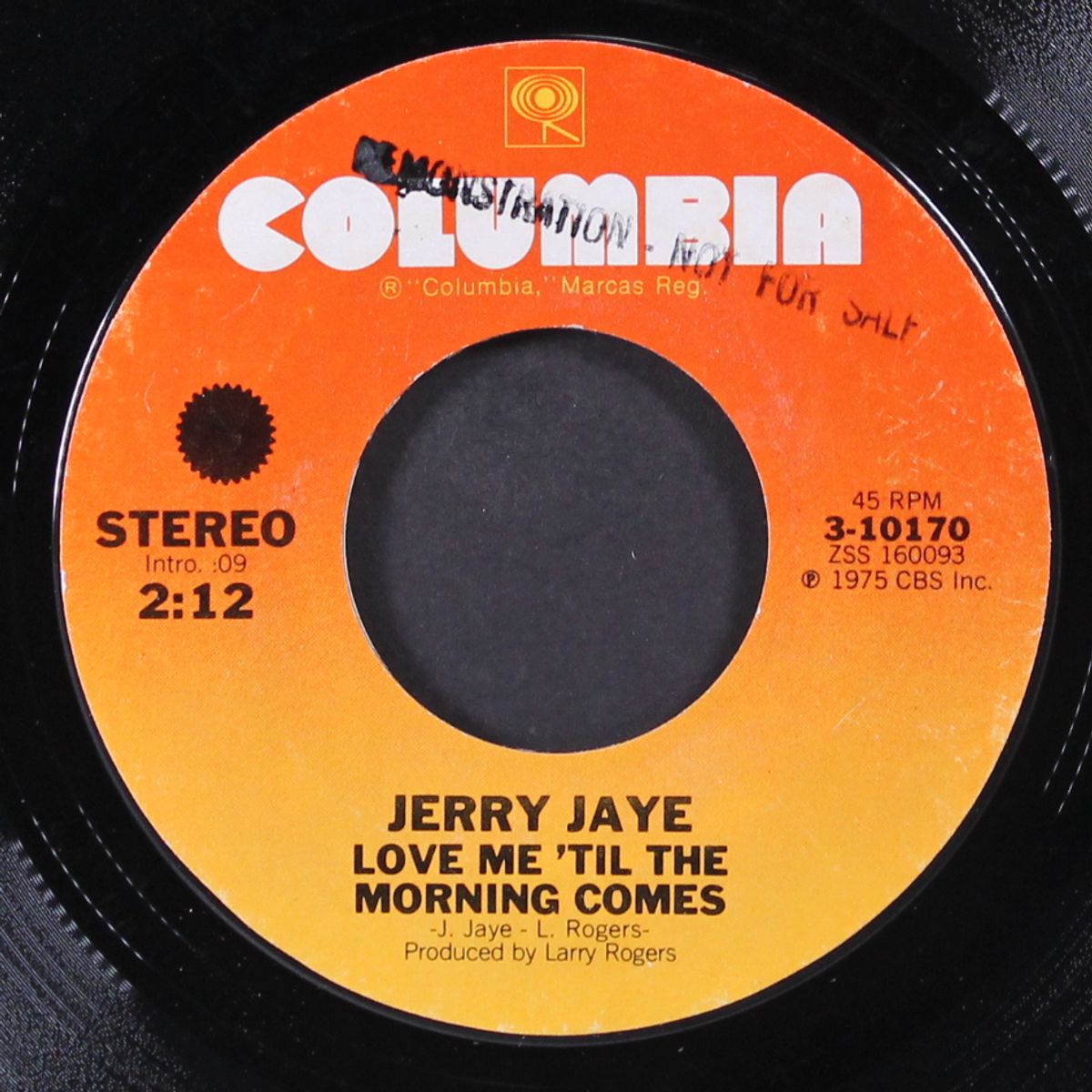 it's all in the game / love me 'til the morning comes by JERRY JAYE