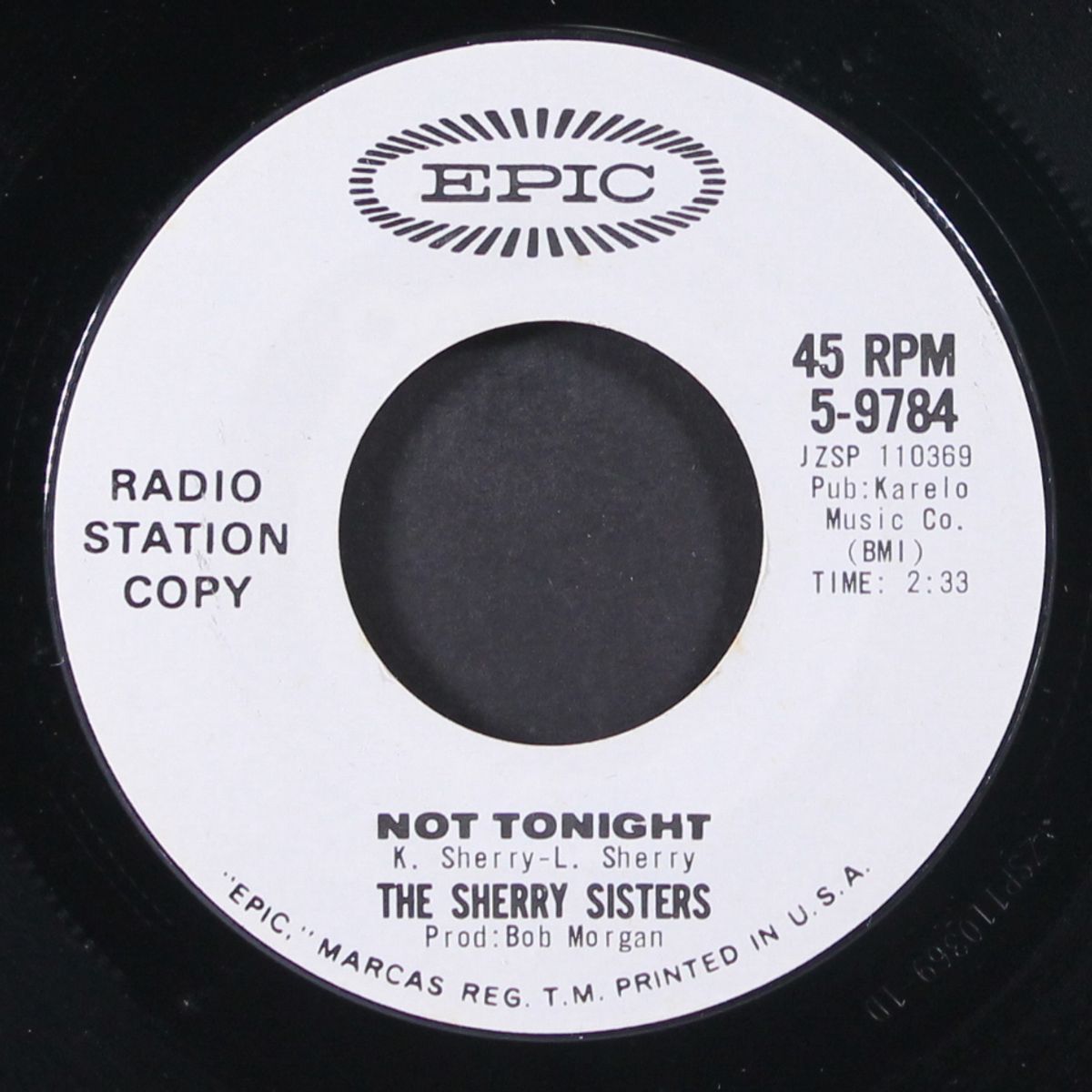 not tonight / only time will tell by SHERRY SISTERS