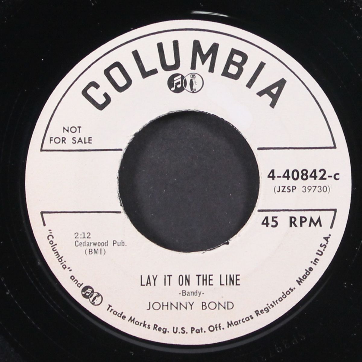 honky-tonk fever / lay it on the line by JOHNNY BOND