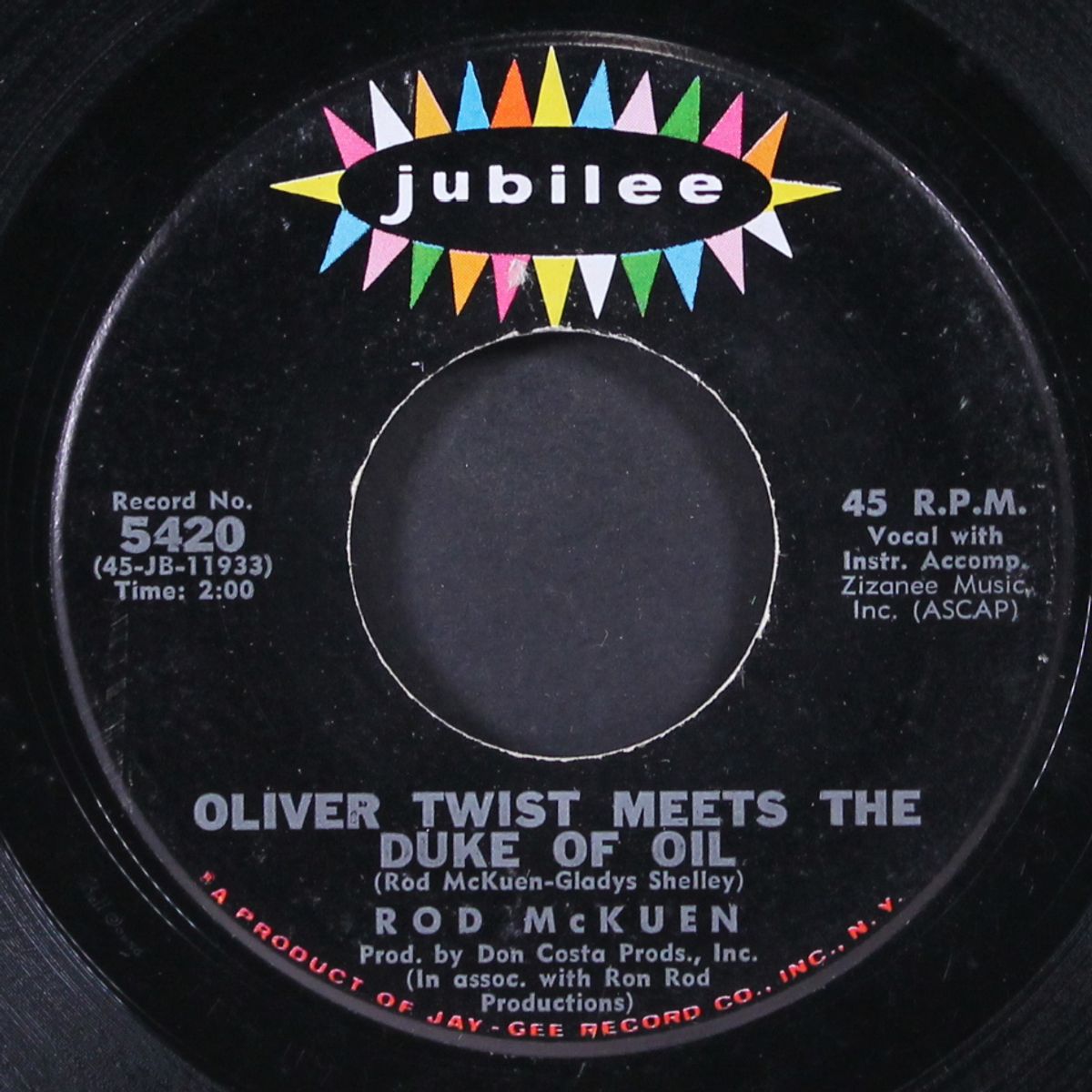 olvier twist meets the duke of earl by ROD MCKUEN