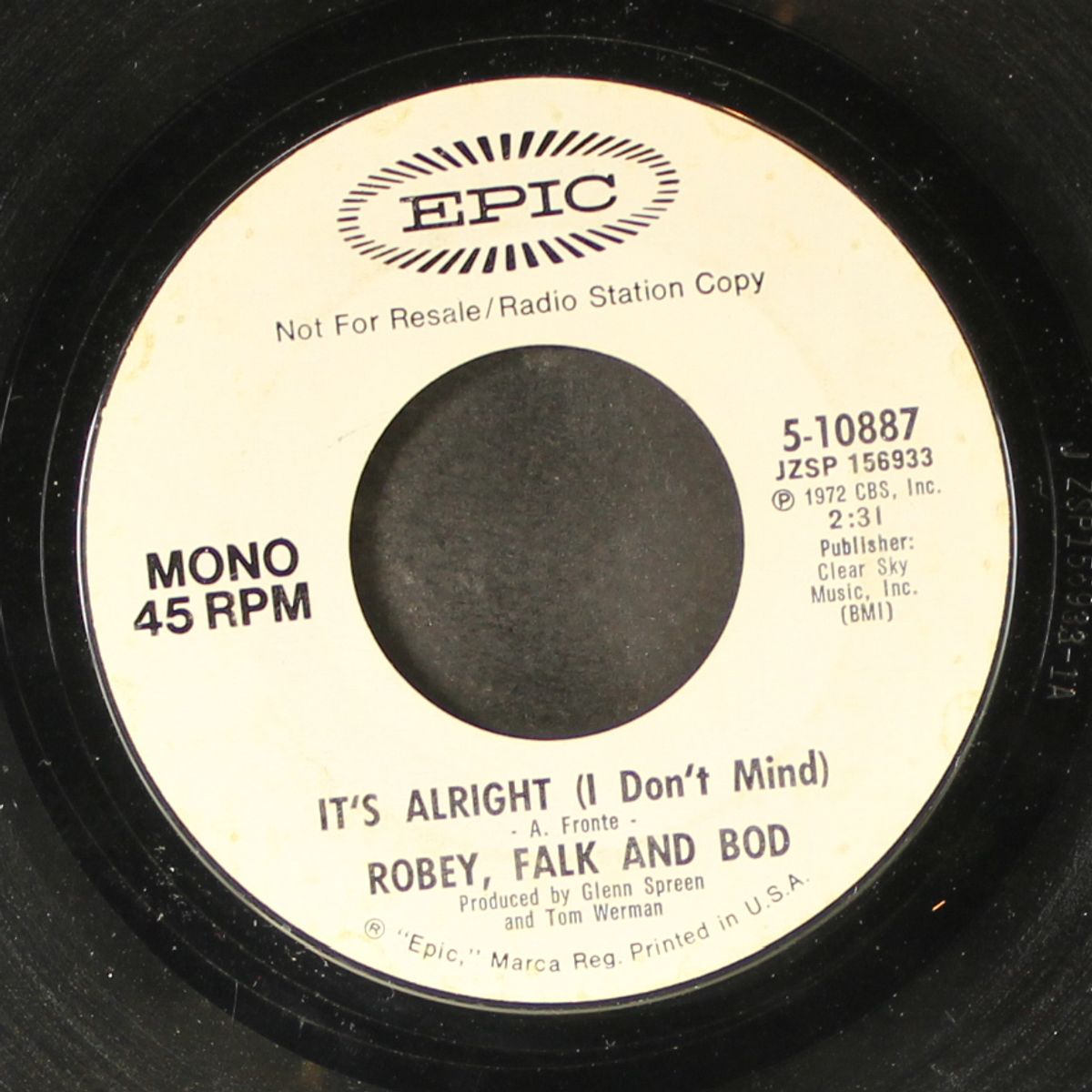 it's alright / mono by ROBEY, FALK & BOD