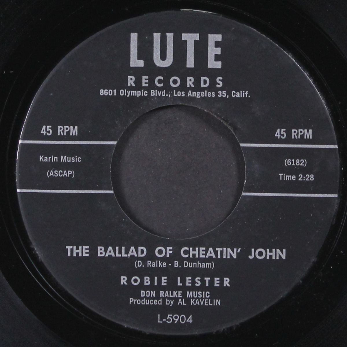 the miracle of life / the ballad of cheatin' john by ROBIE LESTER