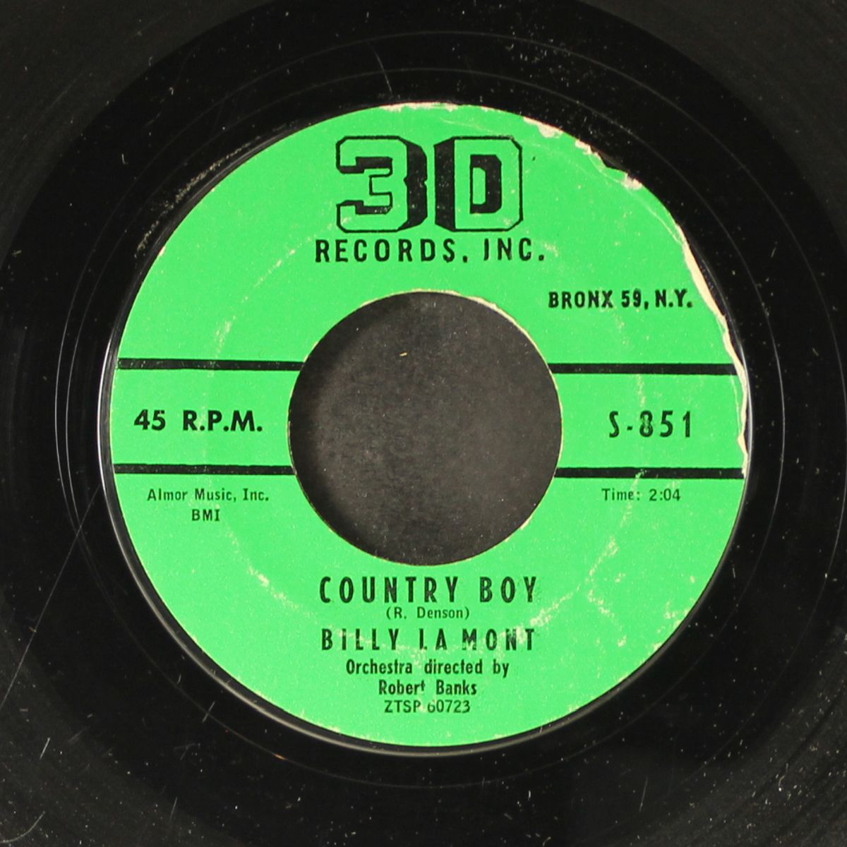 can't make it by myself / country boy by BILLY LA MONT