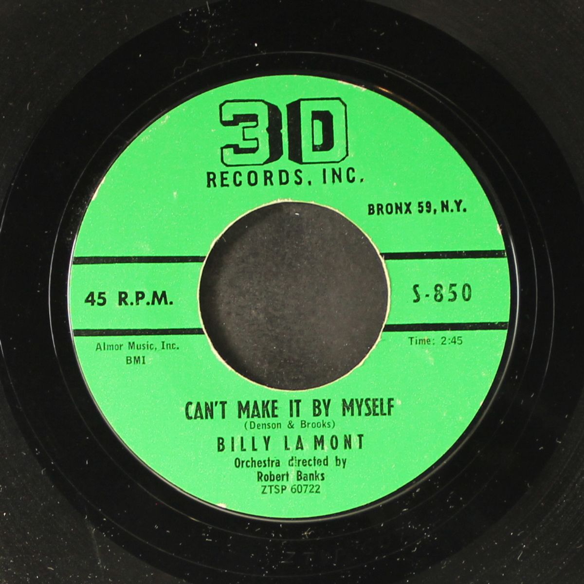 can't make it by myself / country boy by BILLY LA MONT