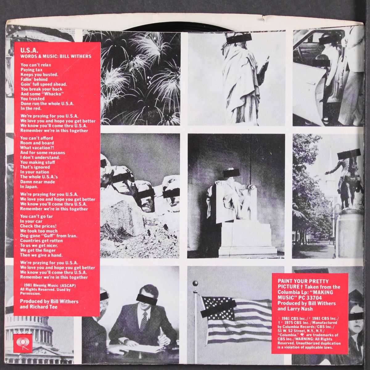 u.s.a. / paint your pretty picture by BILL WITHERS