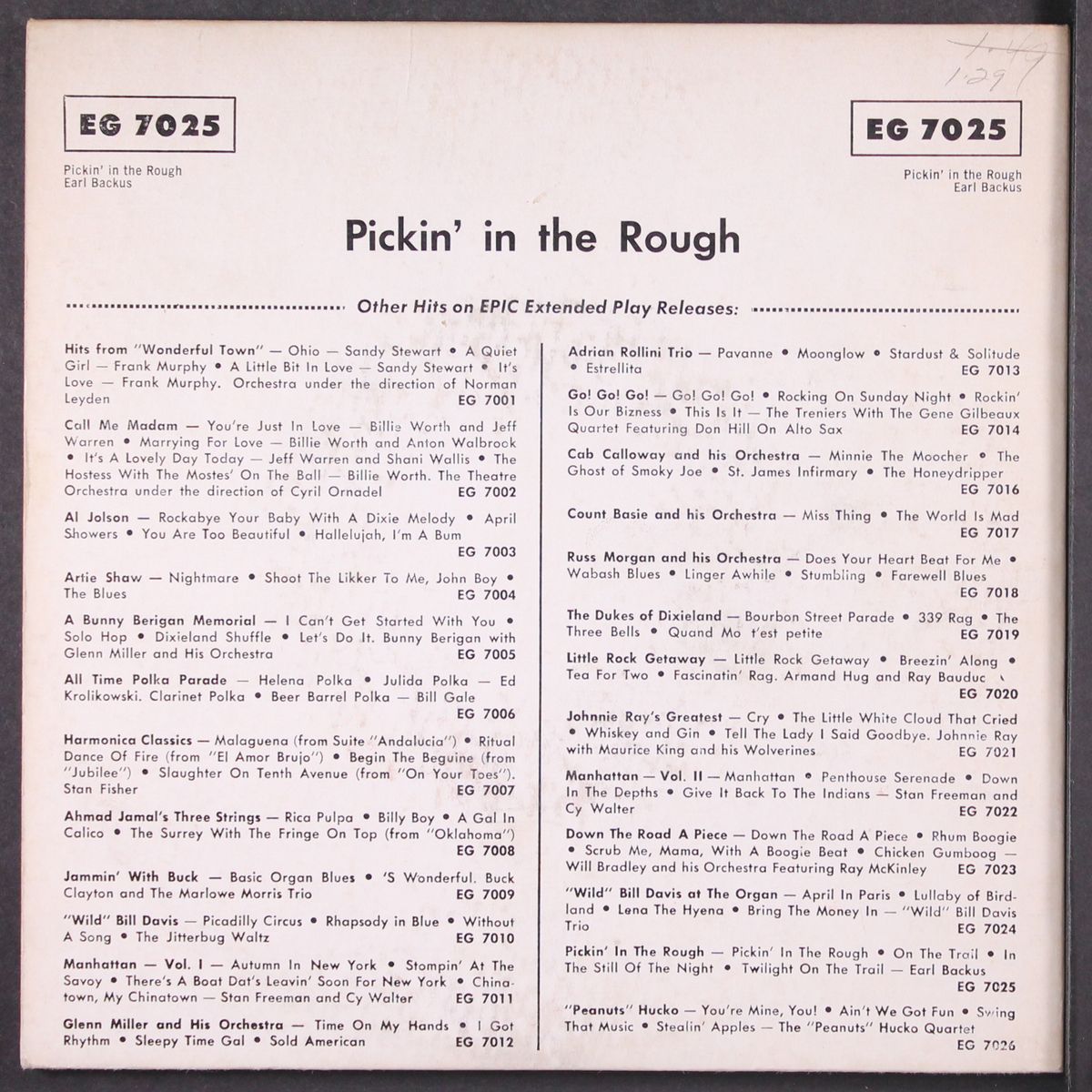 pickin' in the rough by EARL BACKUS