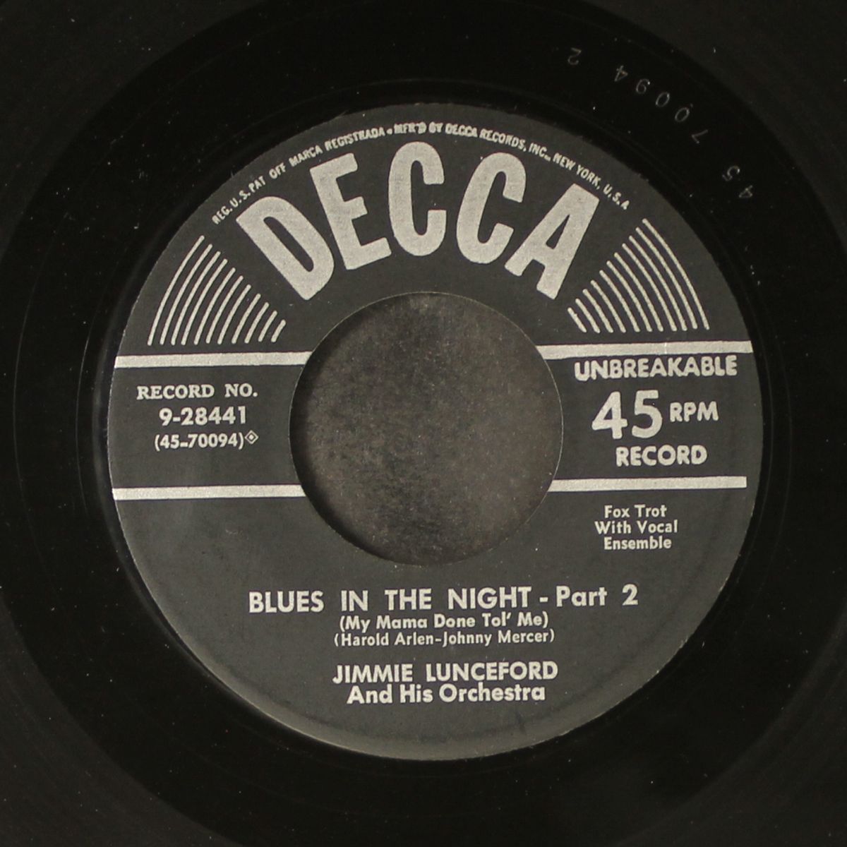 blues in the night / part 2 by JIMMIE LUNCEFORD