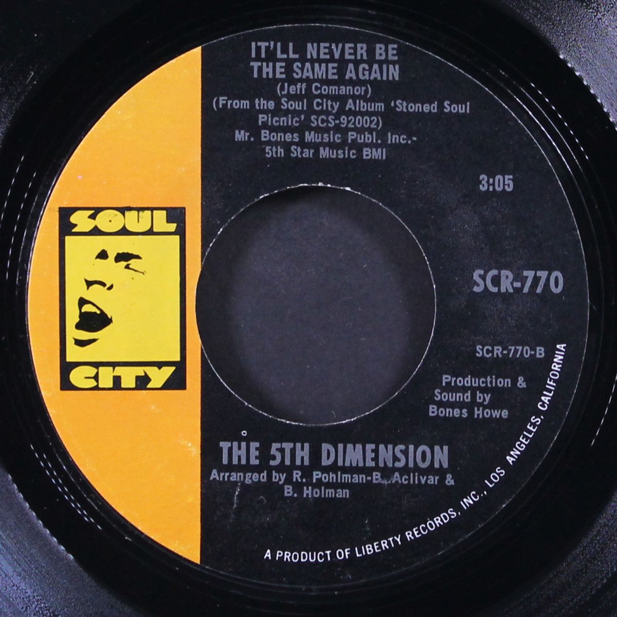 california soul / it'll never be the same again by FIFTH DIMENSION