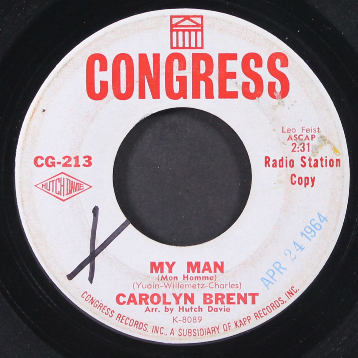 my man / rose of washington square by CAROLYN BRENT