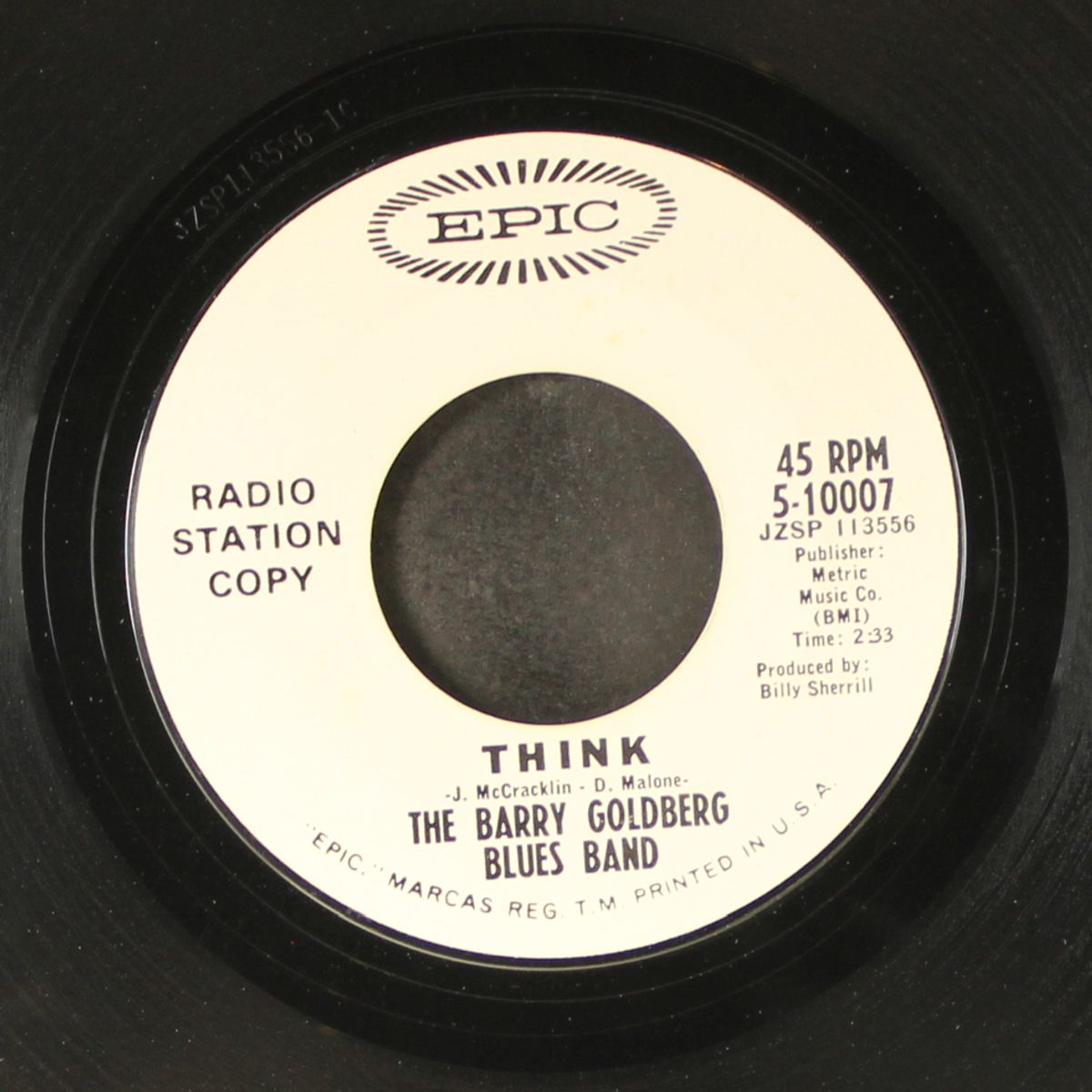 blowing my mind / think by BARRY GOLDBERG BLUES BAND