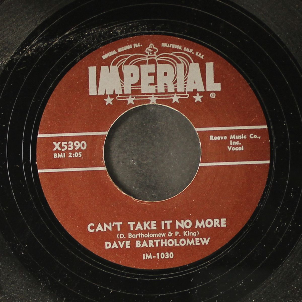 can't take it no more / turn your lamps down low by DAVE BARTHOLOMEW
