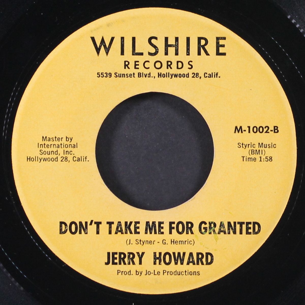oh baby / don't take me for granted by JERRY HOWARD