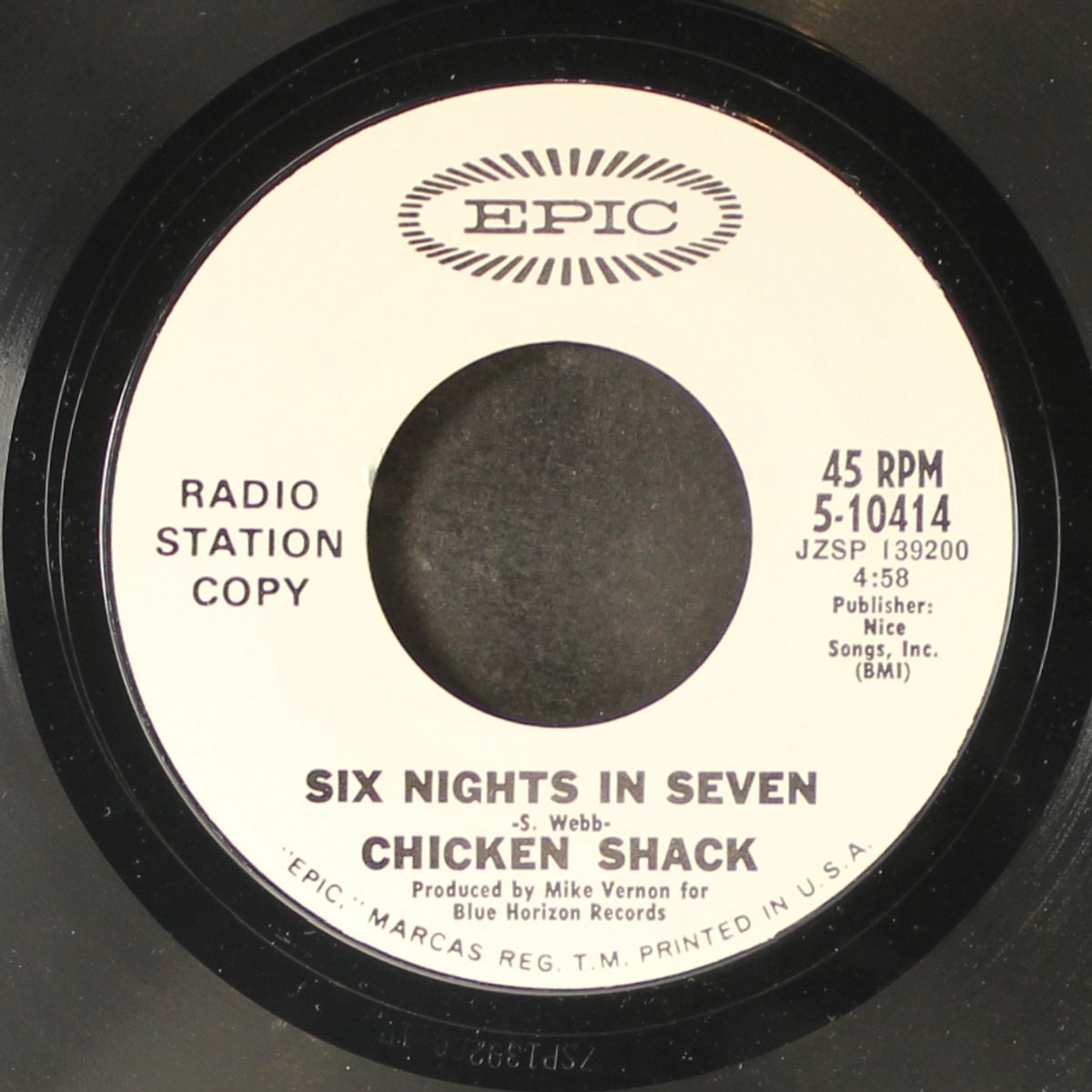 worried about my woman / six nights in seven by CHICKEN SHACK