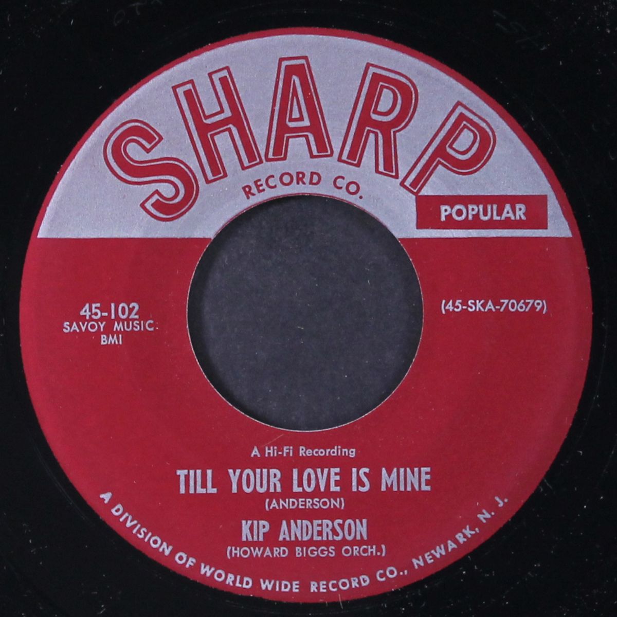 oh my linda / till your love is mine by KIP ANDERSON