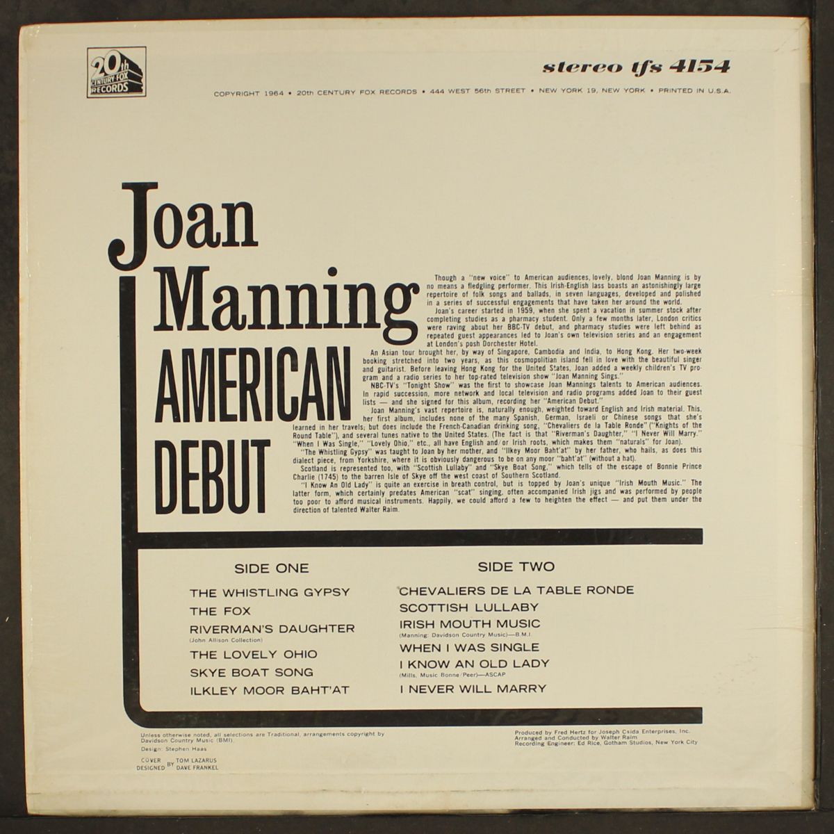 american debut by JOAN MANNING