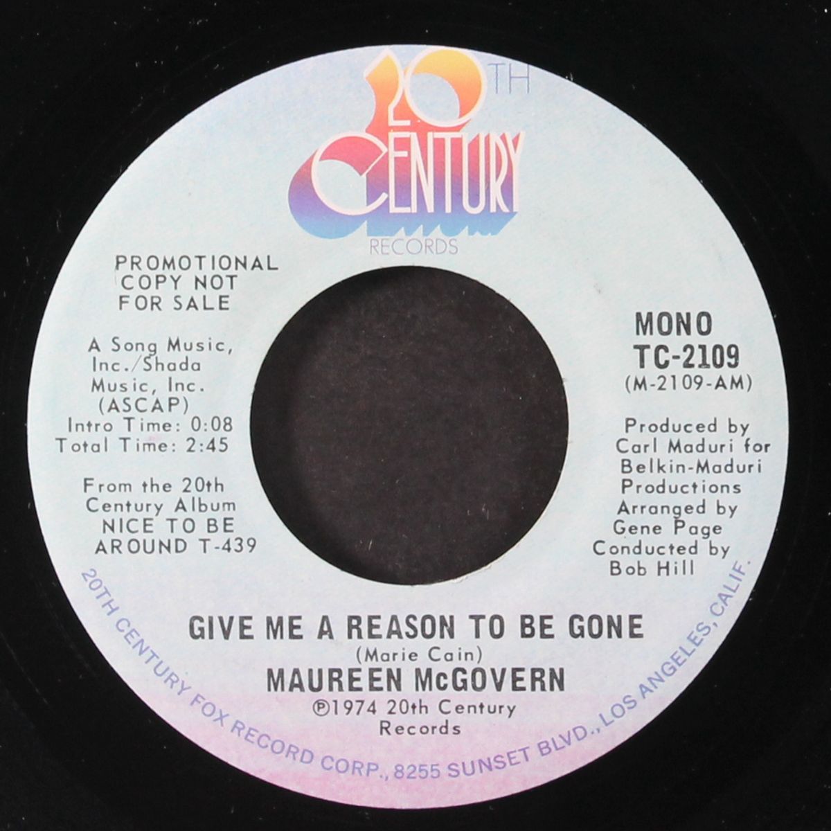 give me a reason to be gone / mono by MAUREEN MCGOVERN